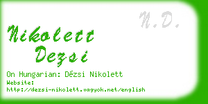 nikolett dezsi business card